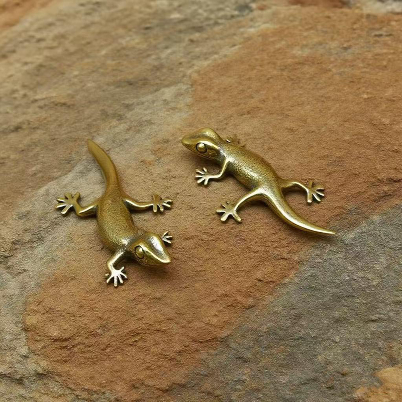 Handmade Bronze Retro Gecko Li - Desk Setup Retro 评论和价格
