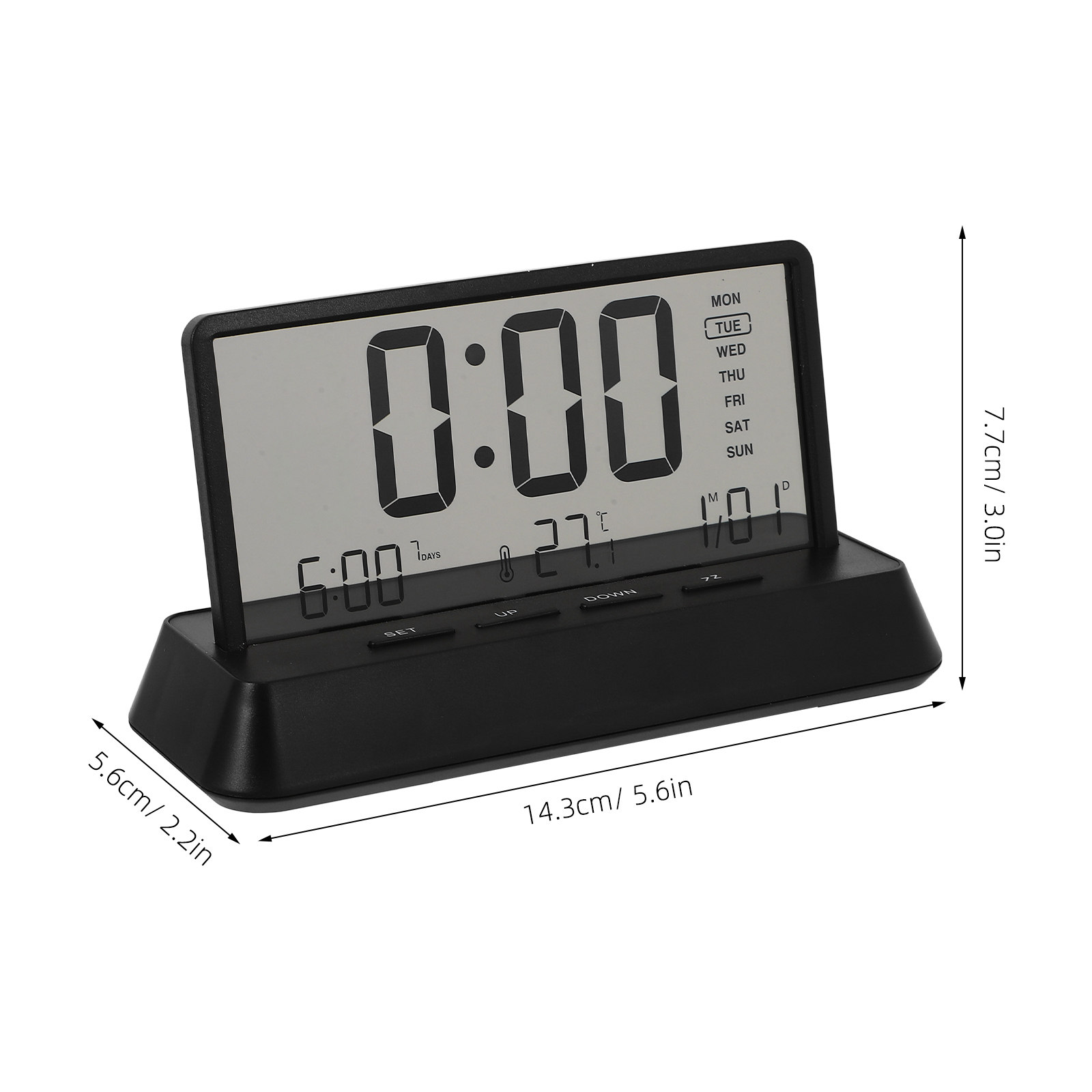 Digital Alarm Clock Small Comp - Desk Setup For Office 评论和价格