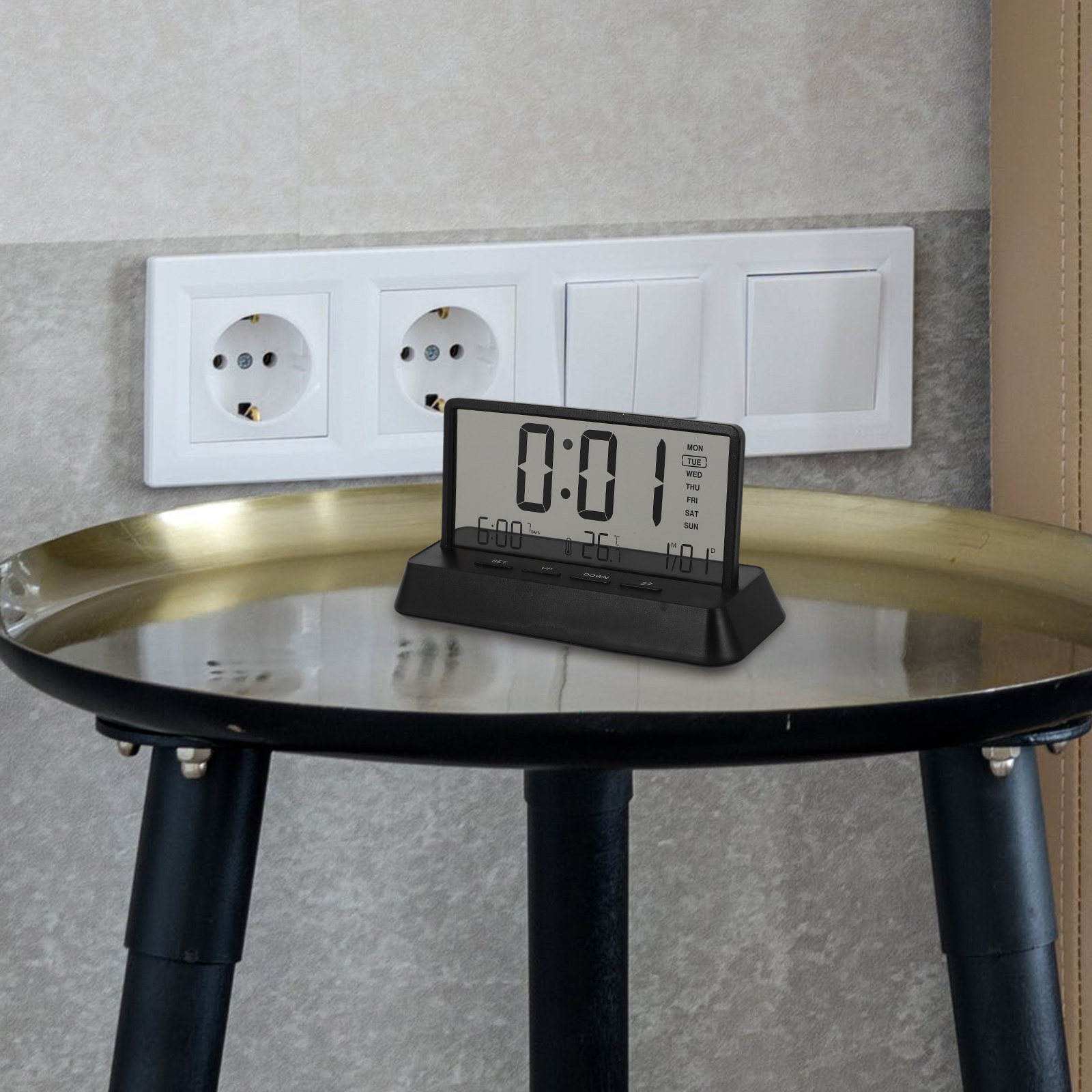 Digital Alarm Clock Small Comp - Desk Setup For Office 评论和价格
