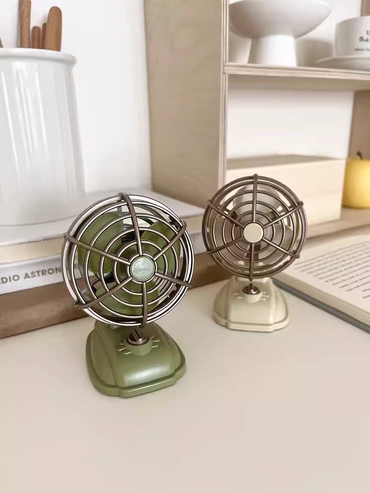 Retro Desktop Small Fan USB Ch - Desk Setup Retro 评论和价格