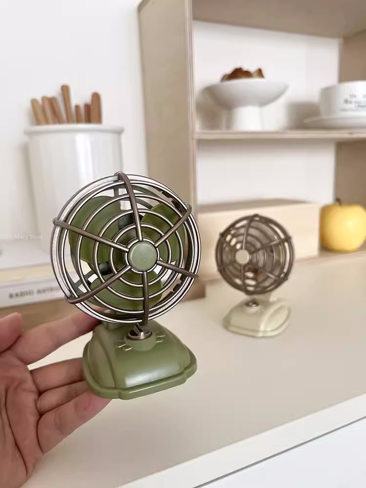Retro Desktop Small Fan USB Ch - Desk Setup Retro 评论和价格