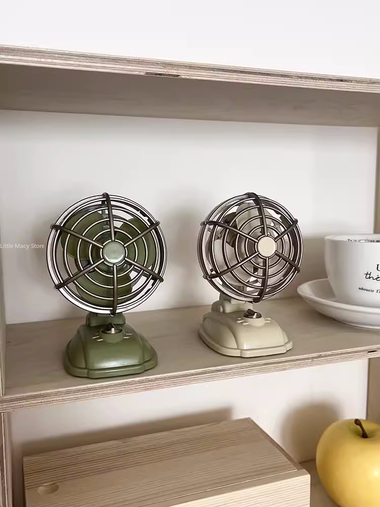 Retro Desktop Small Fan USB Ch - Desk Setup Retro 评论和价格